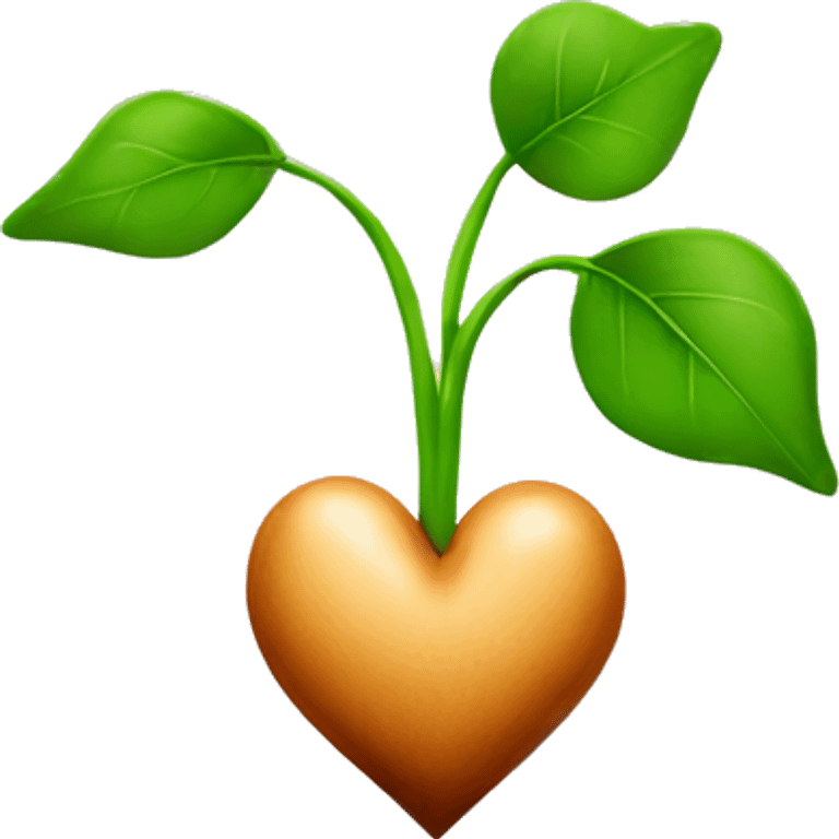 heart shape seed with Sprout emoji