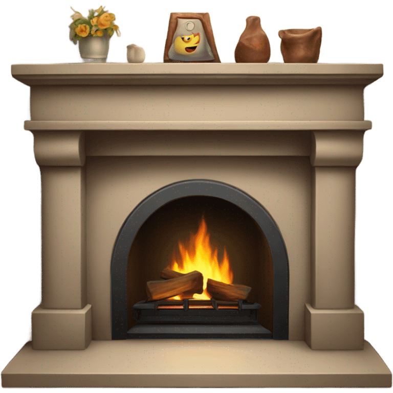 Realistic fireplace  emoji