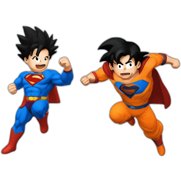 Goku cachetada a Superman emoji