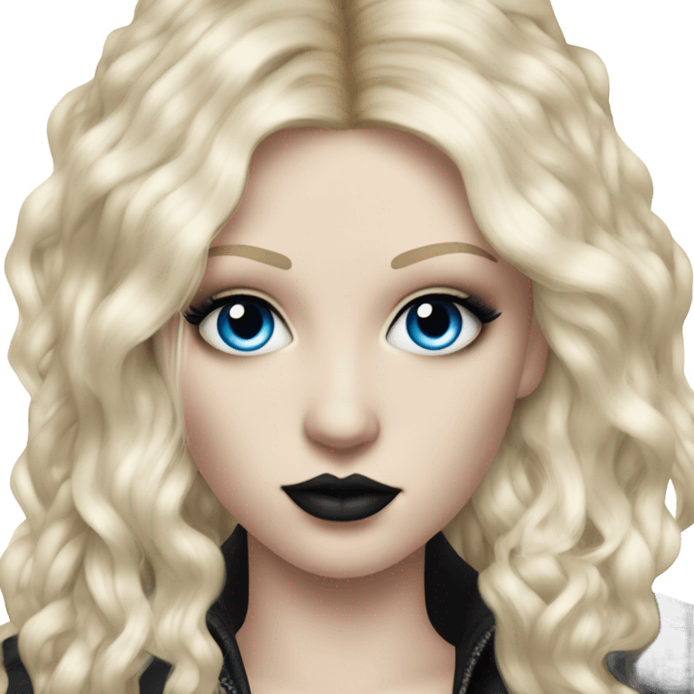 hyper realistic goth blonde blue eyes victoria secret model emoji