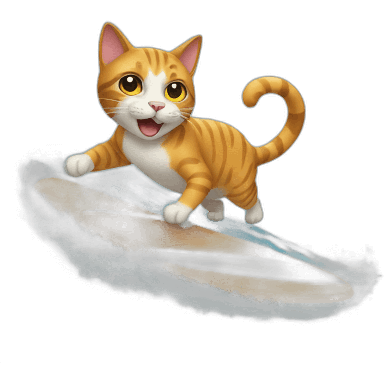 a cat that surfs emoji