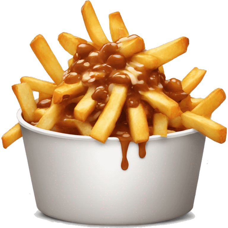 Poutine qui mange une poutine emoji