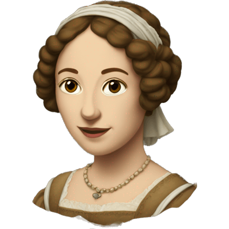 a framed portrait of a Renaissance woman emoji