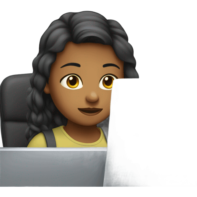 girl at the computer emoji