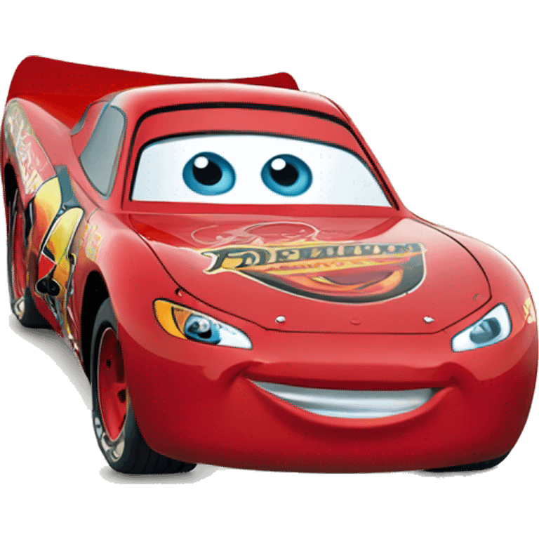 Disney cars lightning mcqueen in Christmas decorations emoji