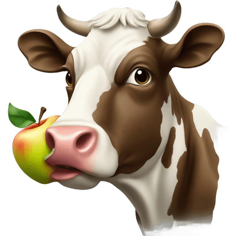 Cow eating an apple  emoji