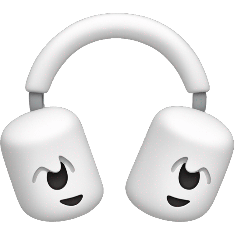 Marshmallow headphones emoji