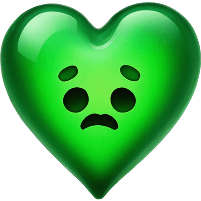  toxic green glass heart emoji