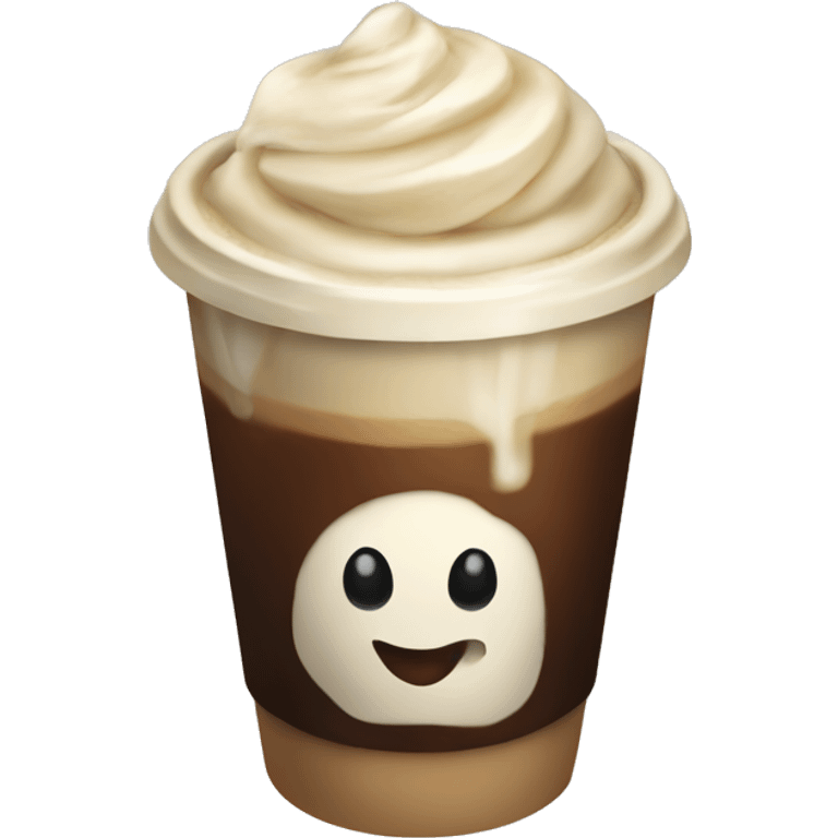 Ice vanilla coffee emoji