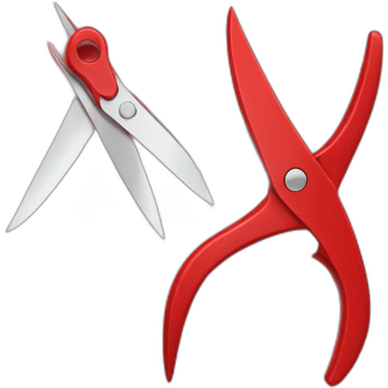 scissors red, apple styled emoji