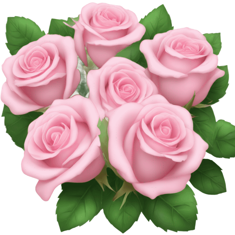 Light pink rose bouquet  emoji