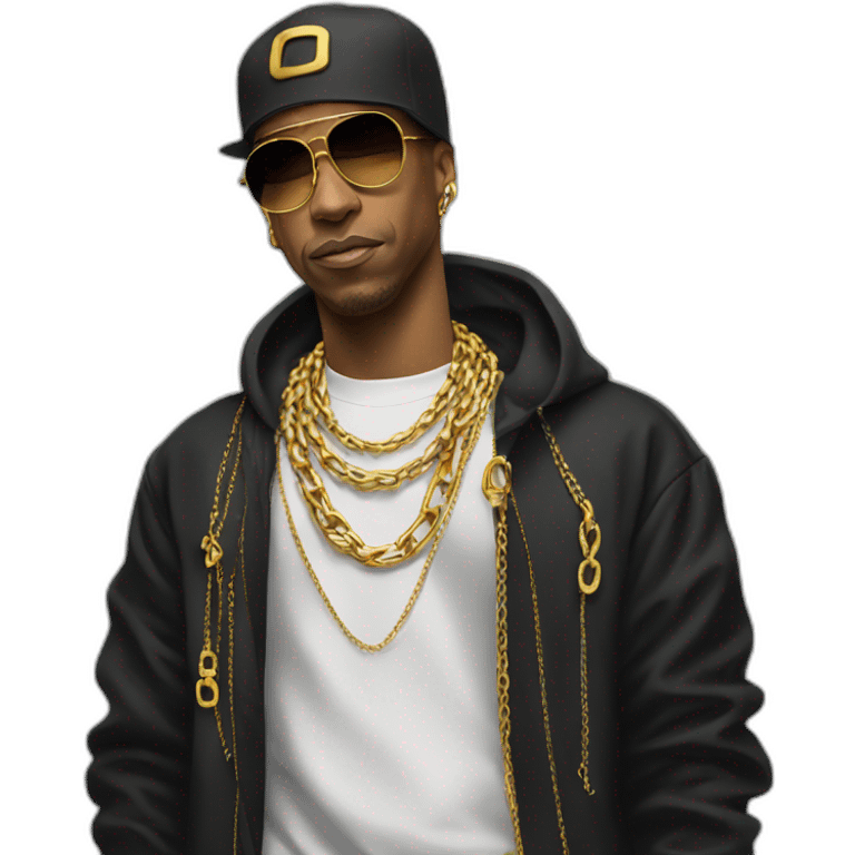 logic the rapper with golden chains emoji