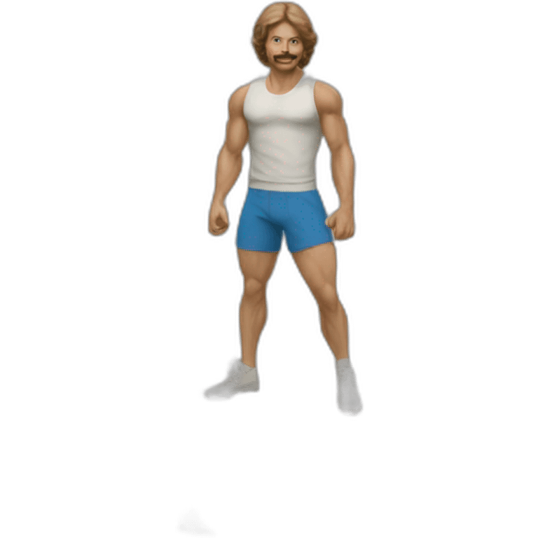 Classic 70s workout clothes for white men emoji