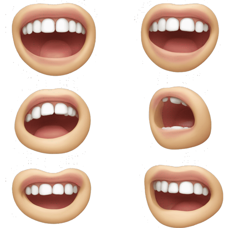 Anatomy of human mouth and throat emoji