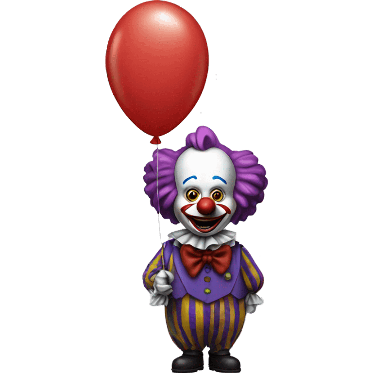 the it clown with a balloon emoji