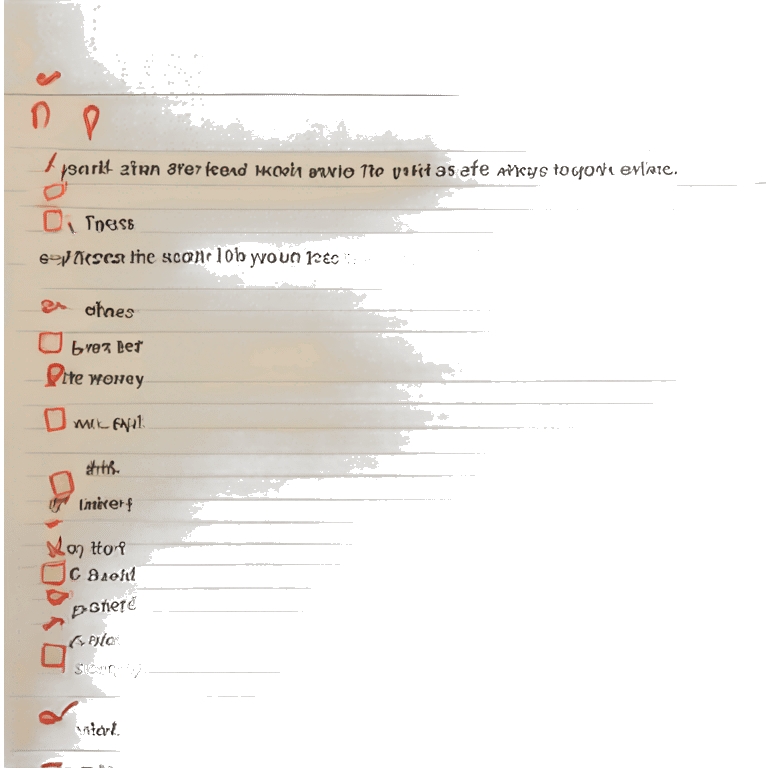 paper list with text and red marks emoji