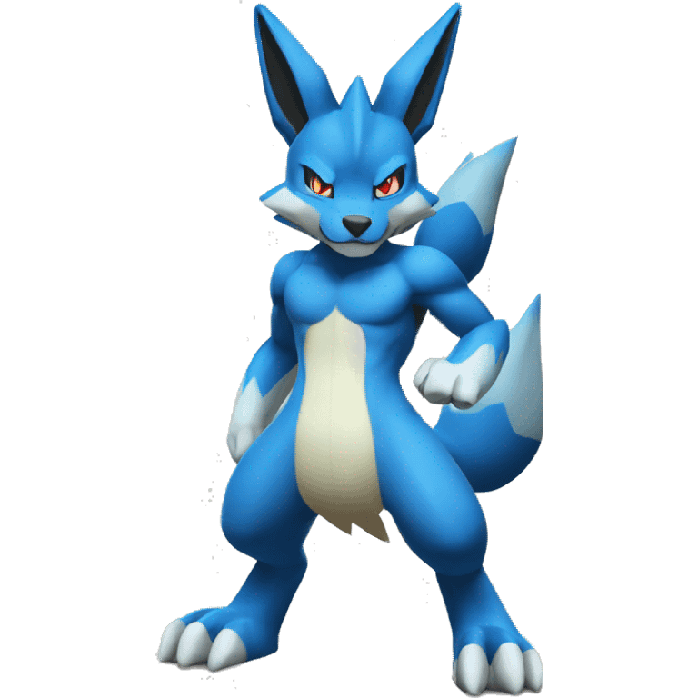 Lucario-WereGarurumon full body emoji