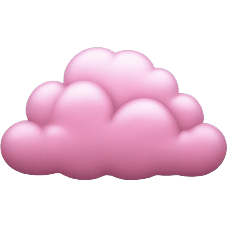 Realistic pink cloud with rain emoji