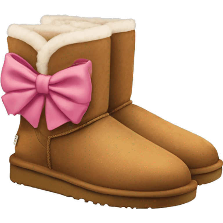 Ugg boots with coquette bow  emoji