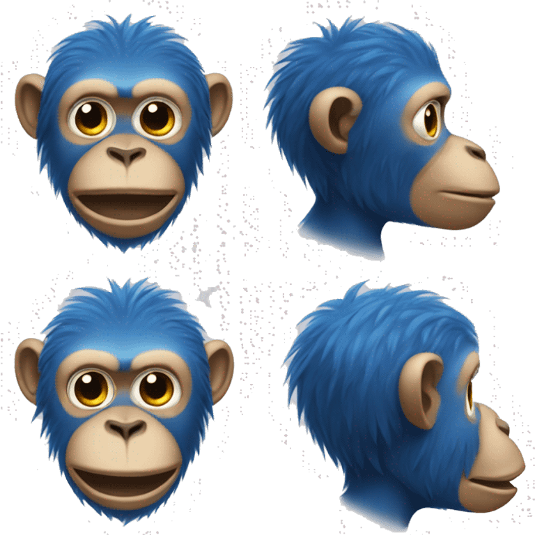  blue monkey emoji