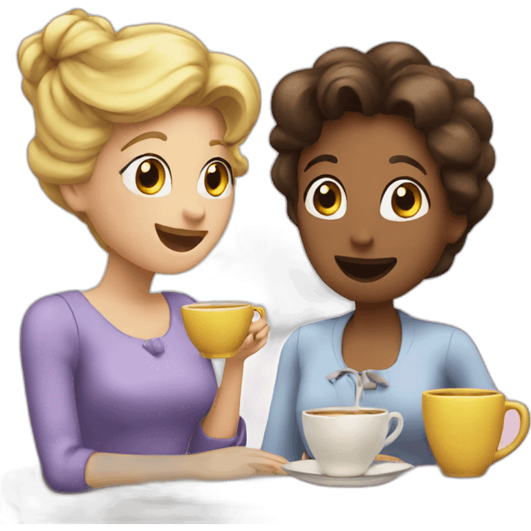 Tea-time-gossip emoji