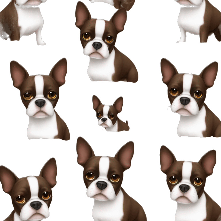 Brown boston terrier emoji