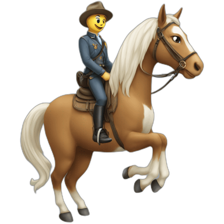 Un chat sur un cheval  emoji