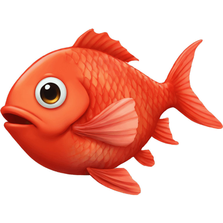 red fish holding a heart emoji