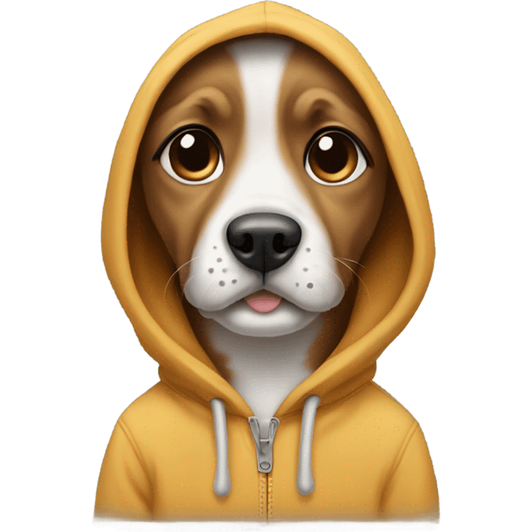 Cute Dog wearing hoodie  emoji