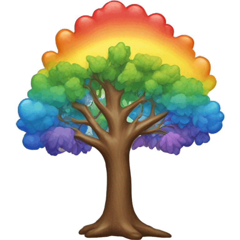 Rainbow tree emoji