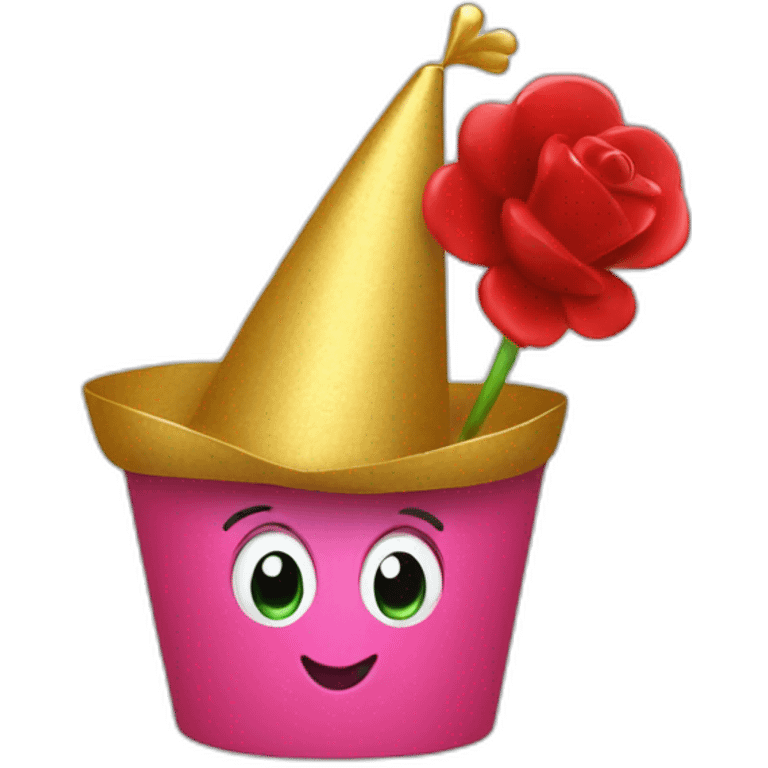 fleur de la coeur with party hat emoji