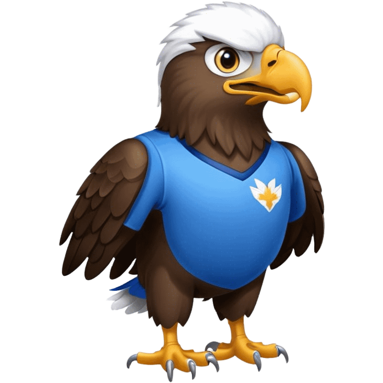 eagle with blue jersey emoji