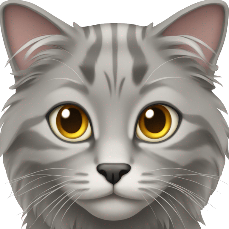 grey main coon cat emoji