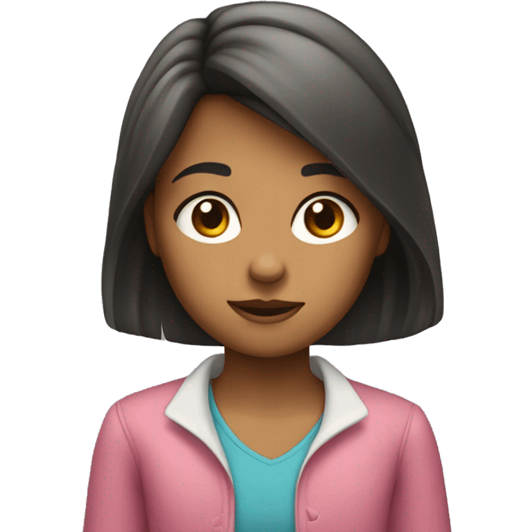 Niña con pelo rizo  emoji