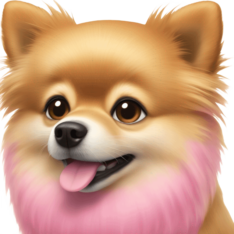 Pomeranian pink emoji