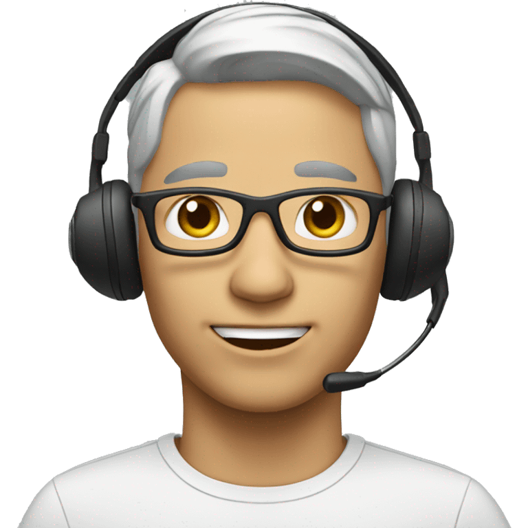 person with headset emoji