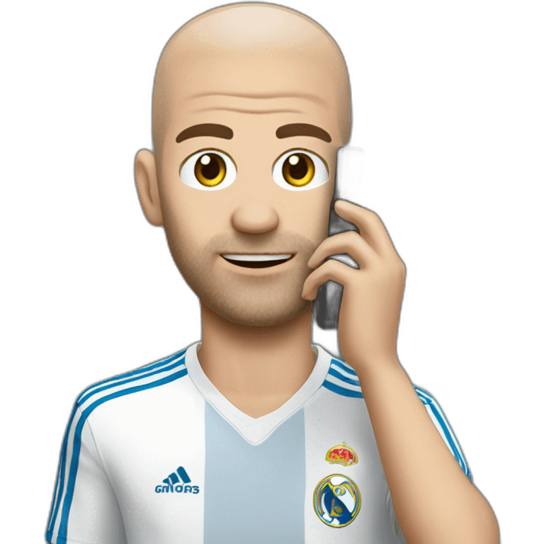 phone on head zidane emoji