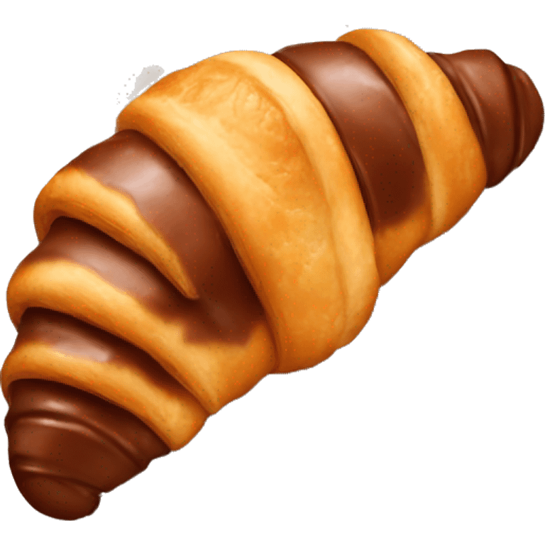 Chocolate covered croissant emoji