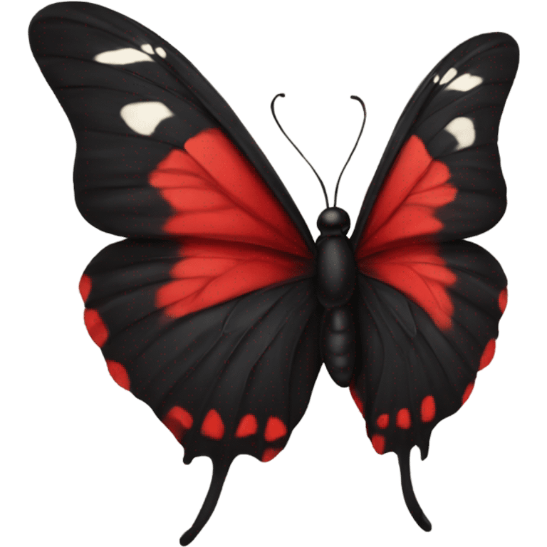 black-red butterfly emoji