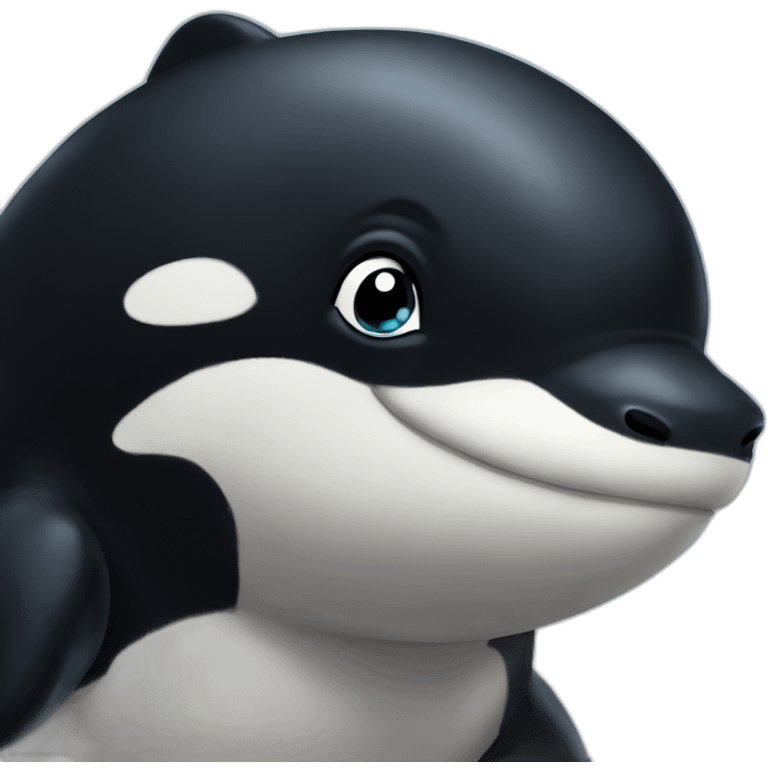 Big strong handsome cutie pie orca emoji