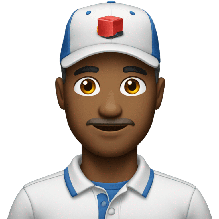 Man with cap polo emoji