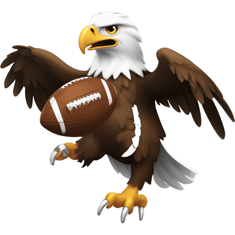 Eagle playing football emoji