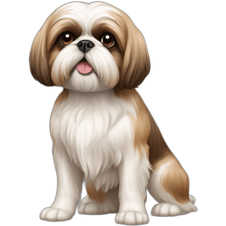 Dog American Shih Tzu full-body emoji