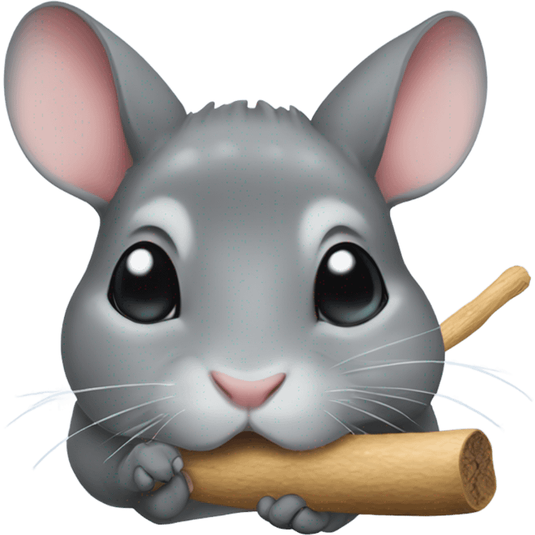 Chinchilla chewing stick  emoji