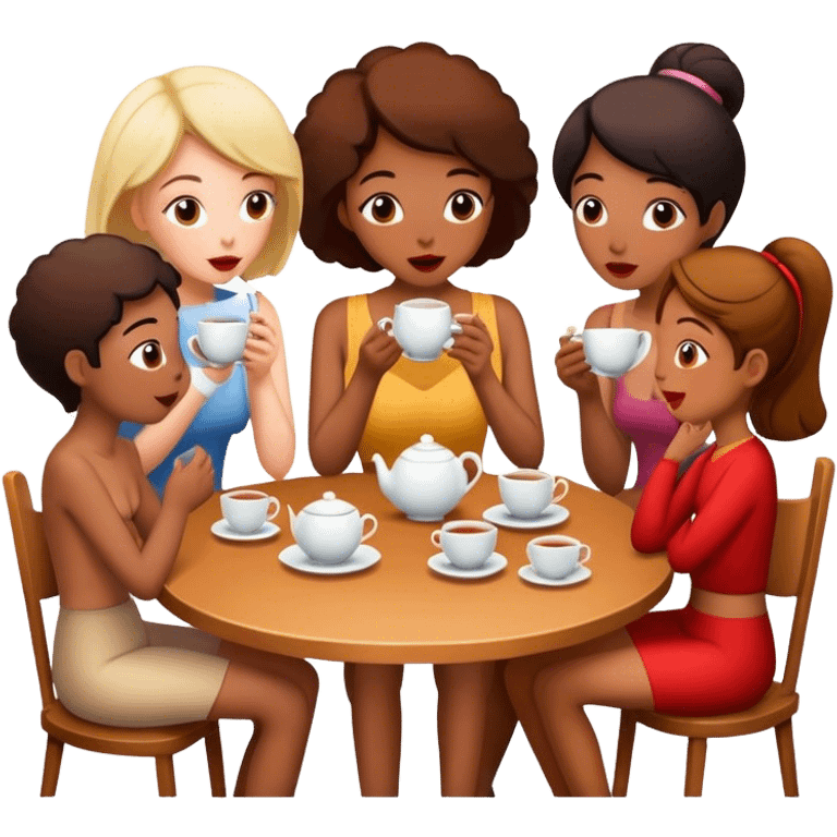 Tea-time-gossip emoji