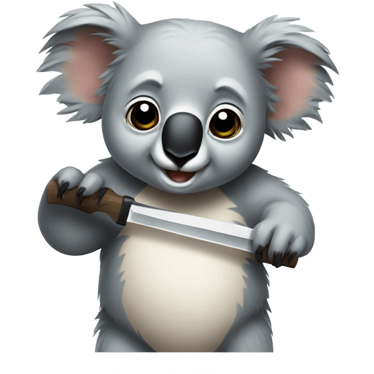 Koala with a knife emoji