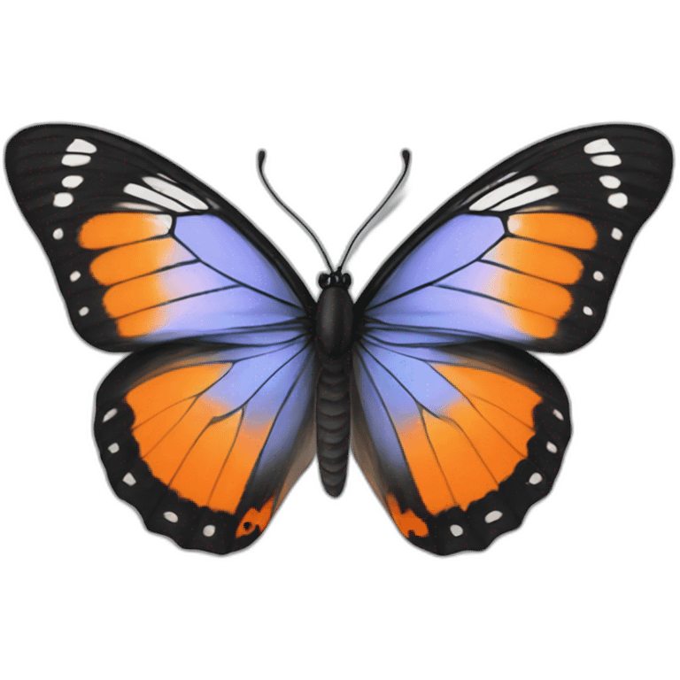 the most beautiful orange and black butterflies emoji