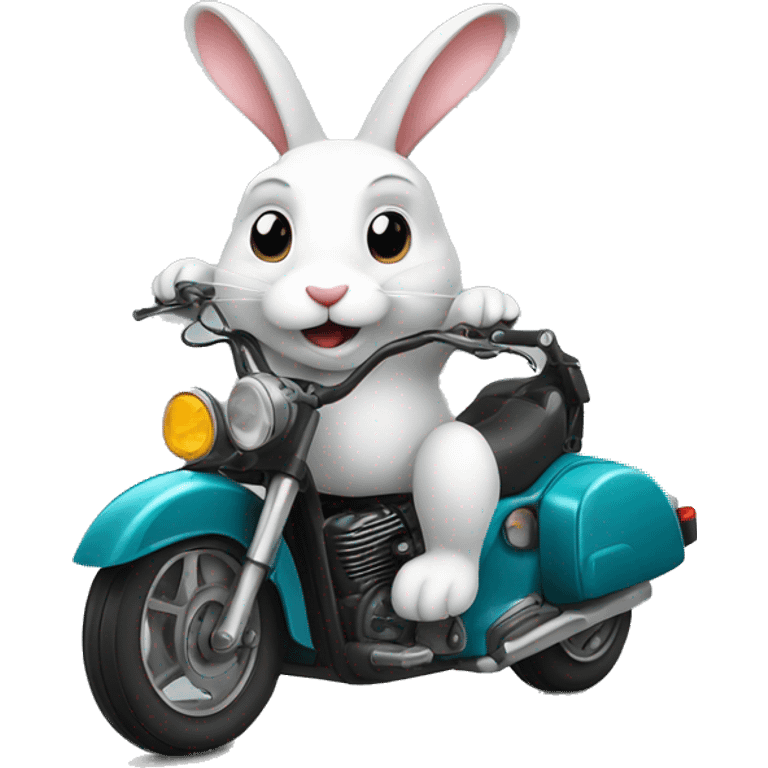 Rabbit on a motor emoji