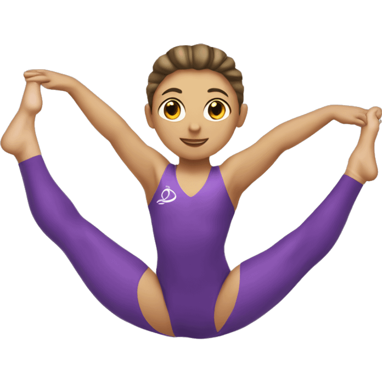 Gymnastics with ribbon spinning around emoji