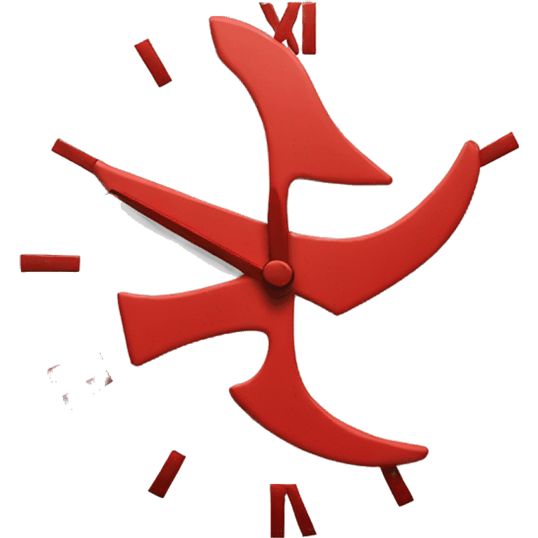 red clock emoji